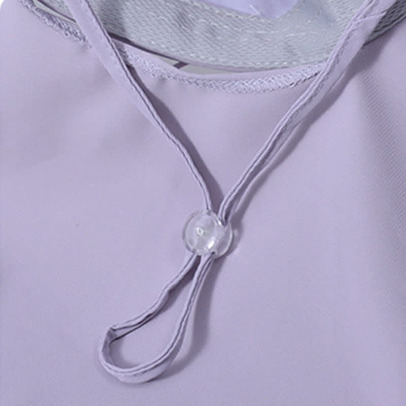Sun Protection Bucket Hat with Attached Face Scarf