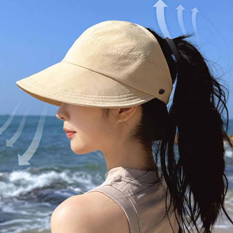 Solid Color Wide Brim Open-Top Hat - image 4