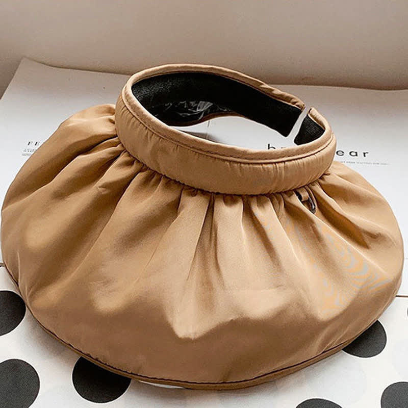 Headband-style Open-top Wide Brim Sun Hat - image 7