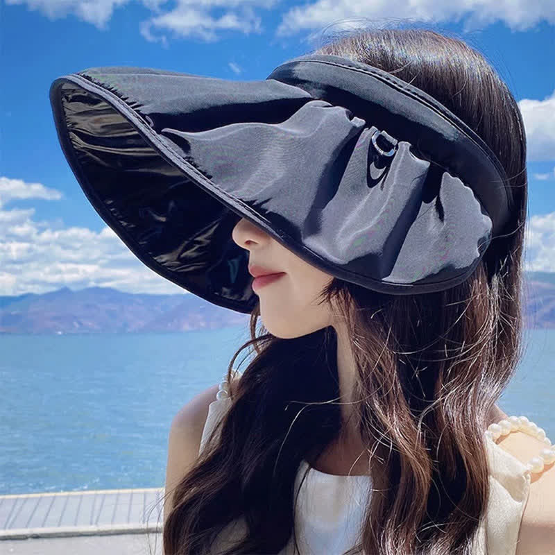 Headband-style Open-top Wide Brim Sun Hat