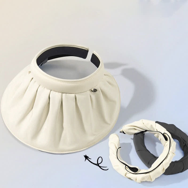Headband-style Open-top Wide Brim Sun Hat