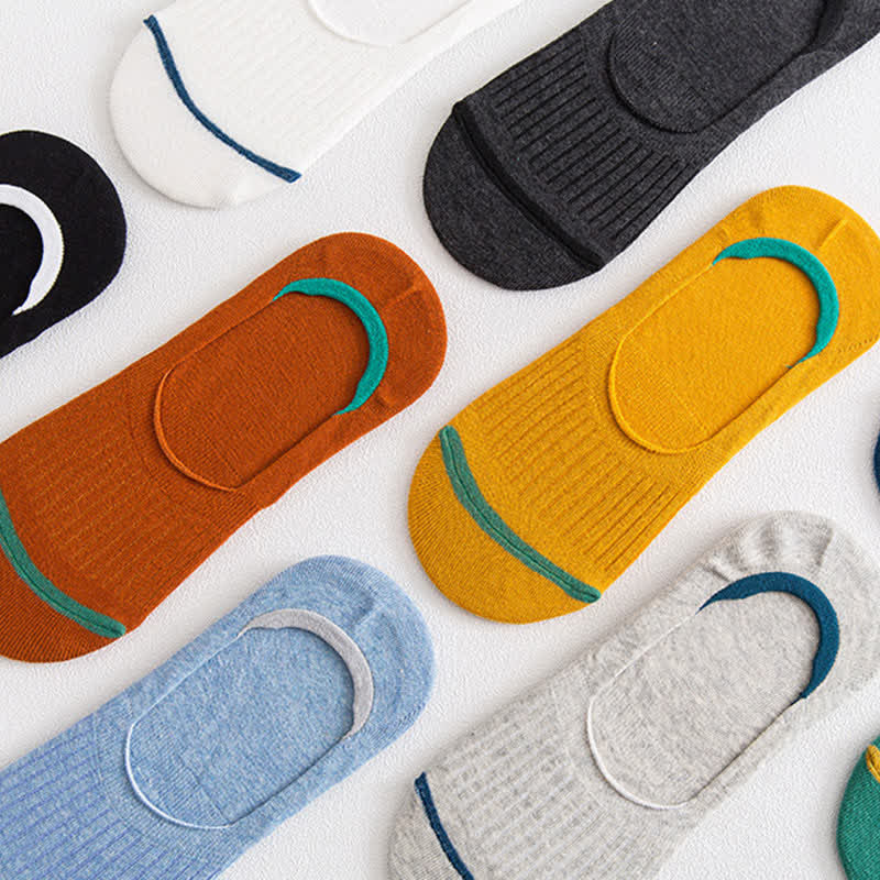 Cotton No-Show Socks with Heel Grips(10 Pairs)