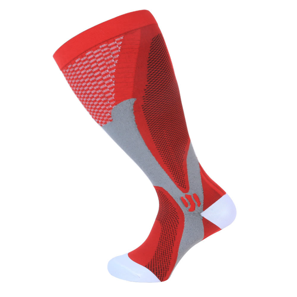 Plus Size Sport Compression Socks - Red - 7XL - image 6