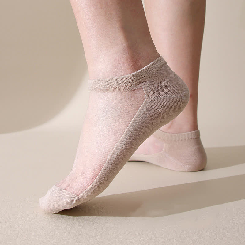 Solid Color Seamless Breathable Invisible Socks(5 Pairs)