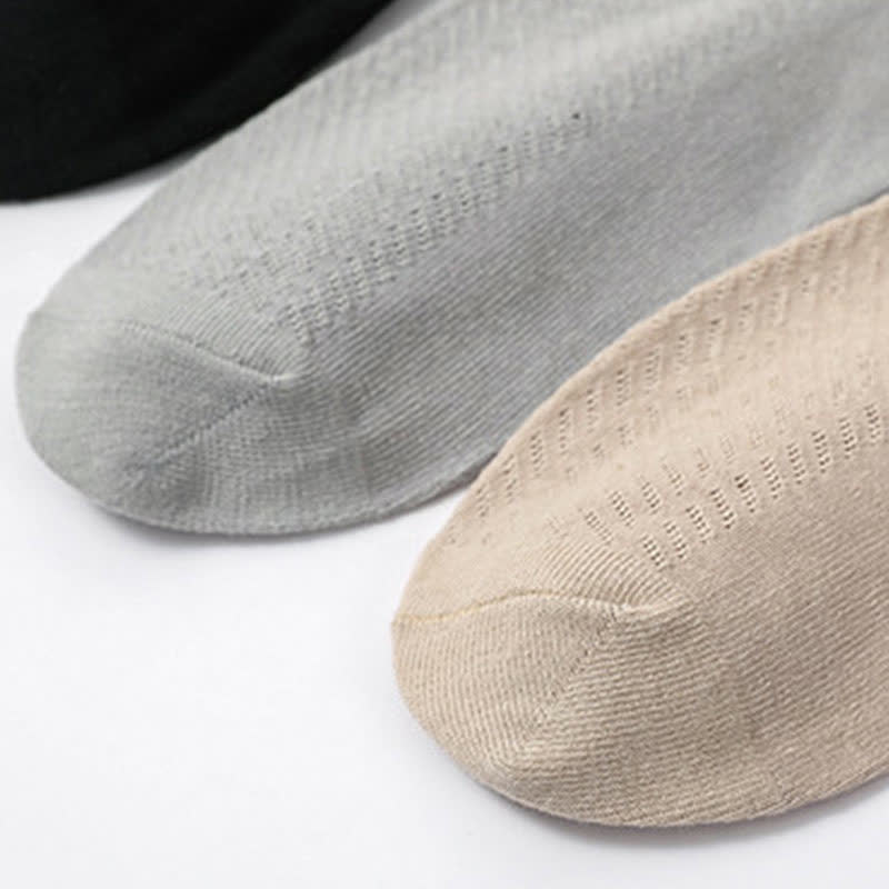 Mesh Breathable Striped Cotton Socks(5 Pairs)