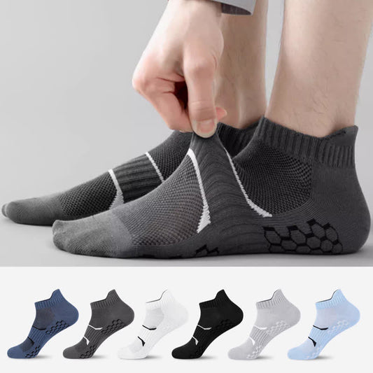 Thin Solid Color Breathable Sweat Absorbent Socks(6 Pairs)