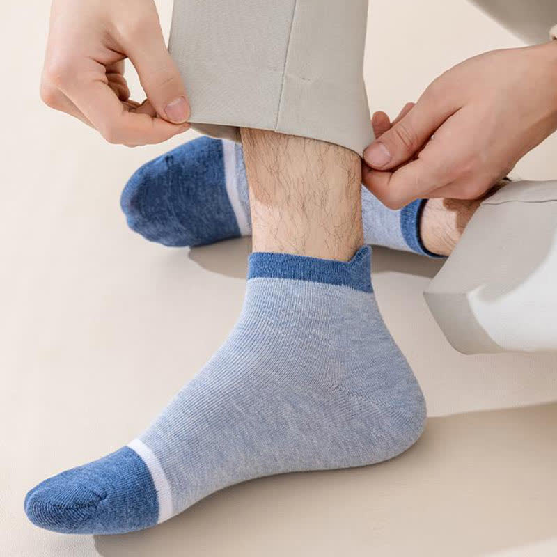Color-Blocking Antibacterial & Deodorant Socks(5 Pairs)