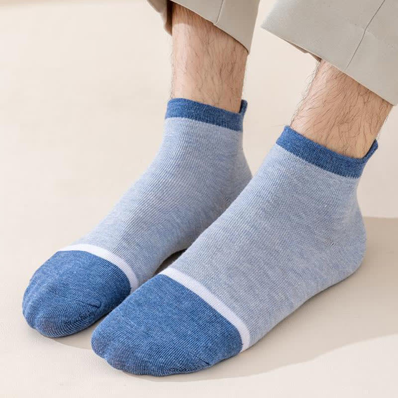 Color-Blocking Antibacterial & Deodorant Socks(5 Pairs)