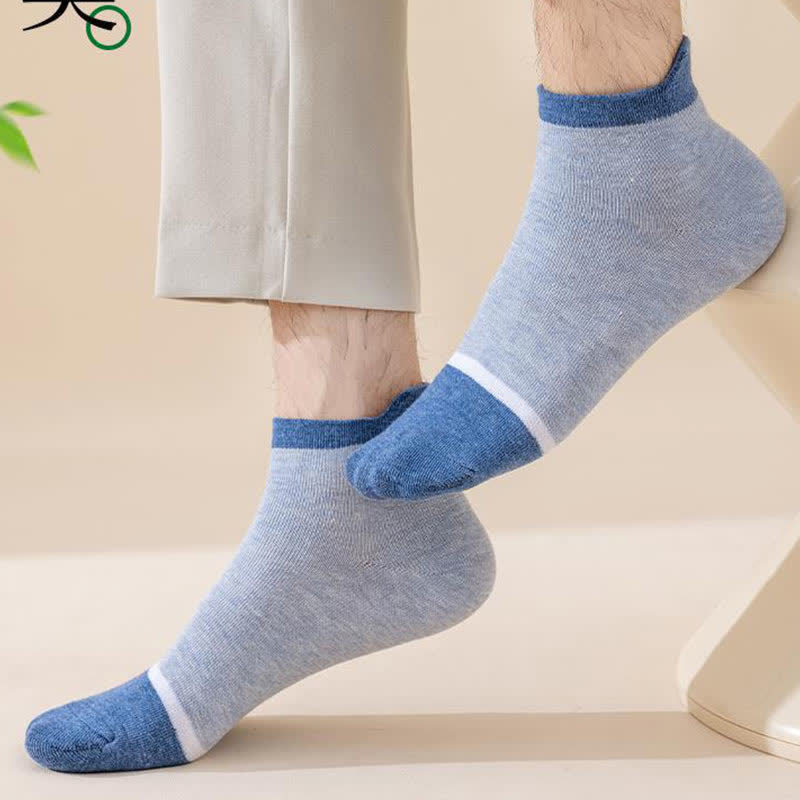 Color-Blocking Antibacterial & Deodorant Socks(5 Pairs)