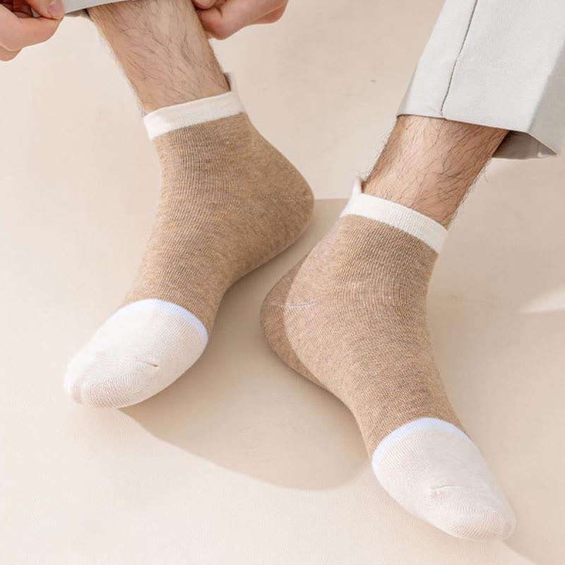 Color-Blocking Antibacterial & Deodorant Socks(5 Pairs)