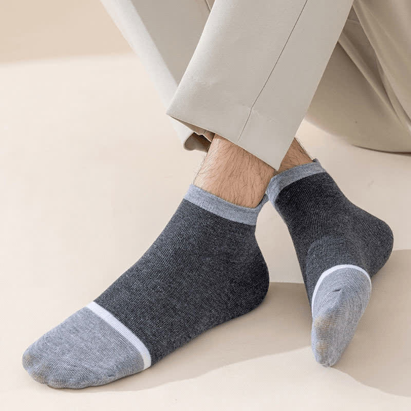 Color-Blocking Antibacterial & Deodorant Socks(5 Pairs)