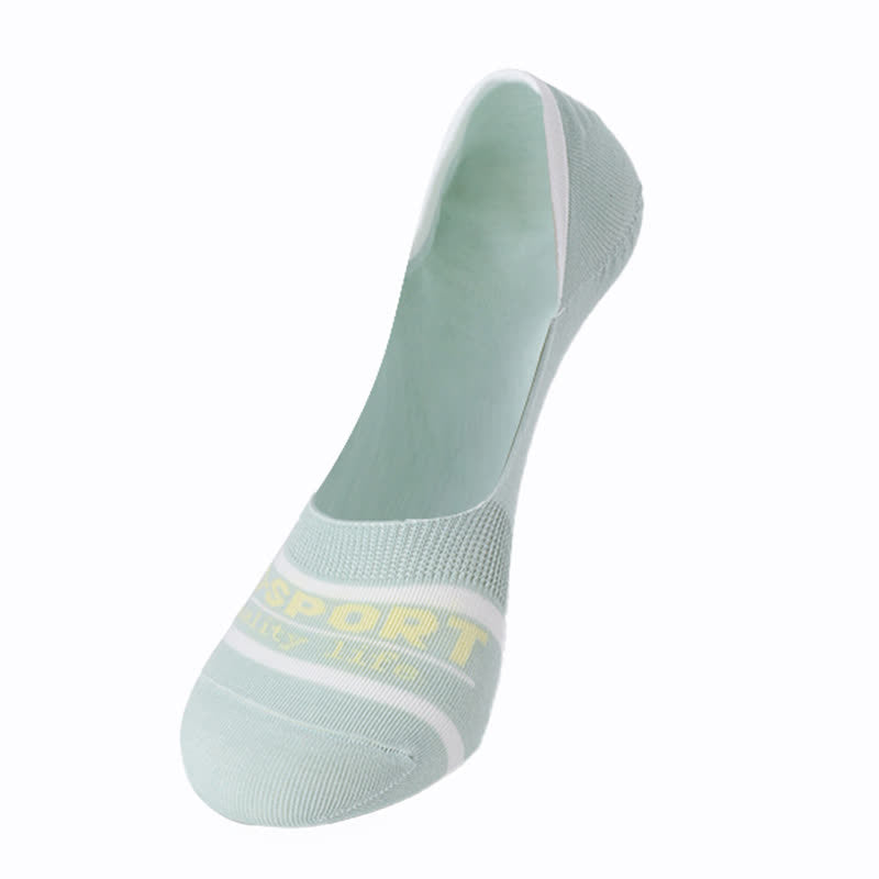 Cotton Striped Sweat Absorbent Non-slip Invisible Socks(6 Pairs)