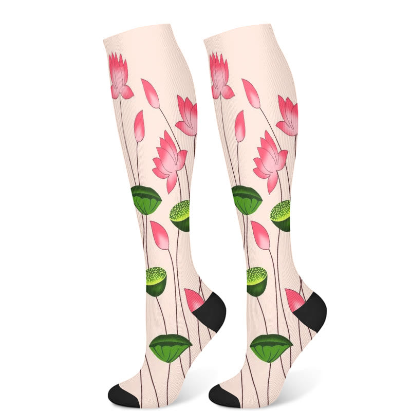 Lotus Compression Socks(3 Pairs) - Pink(1 Pair) - S/M - image 7