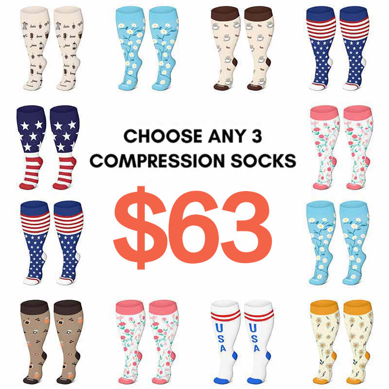 Plus Size Fashion Pattern Compression Socks