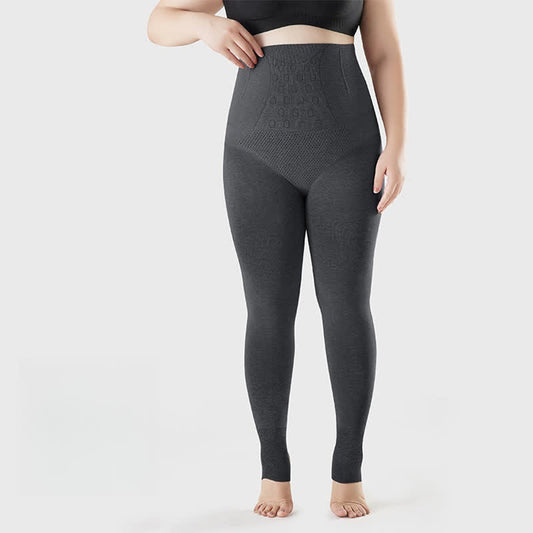 High Waist Solid Color Open Toe Pantyhose - Dark Grey - Fits up to 220 lbs - image 1