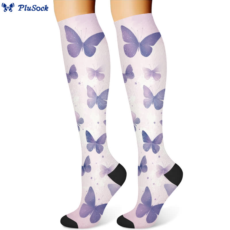 Floral Butterfly Compression Socks(3 Pairs)
