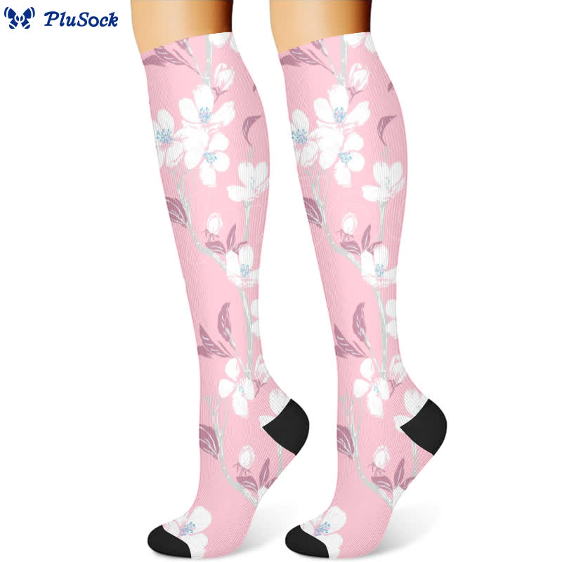 Elegant Floral Compression Socks(3 Pairs)