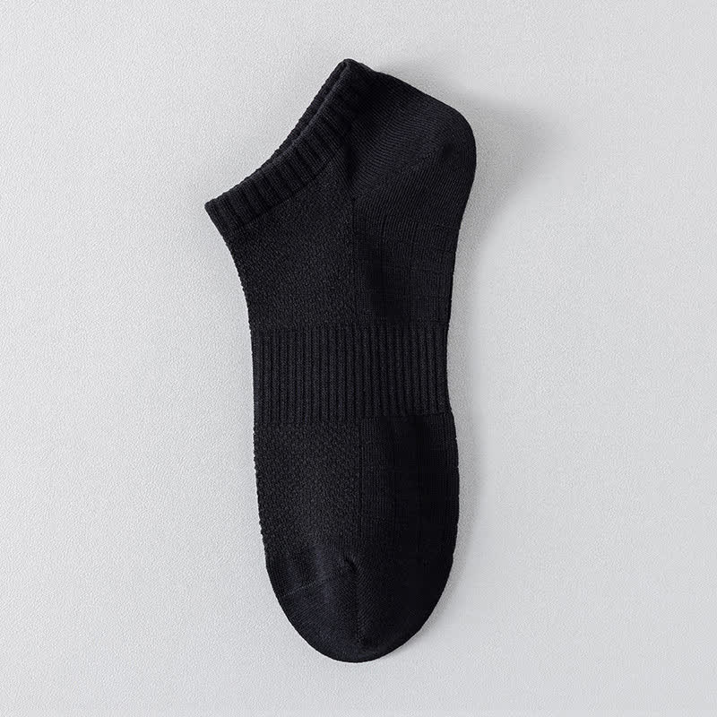 Plus Size Lightweight Breathable Mesh Solid Color No Show Socks(6 Pairs)