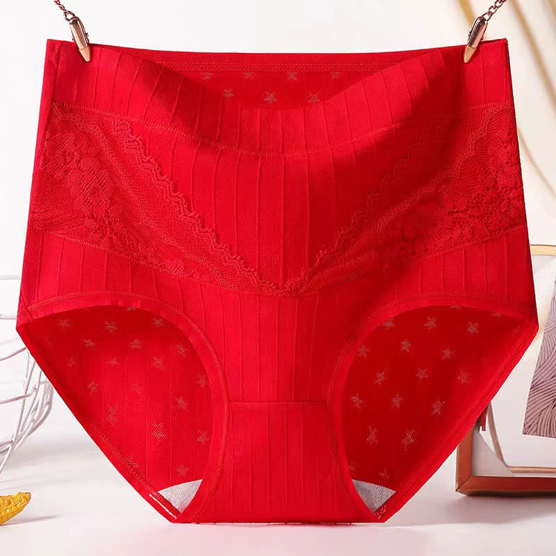 High Rise Cotton Soft Brief(3 Packs) - Red - 6XL - image 9