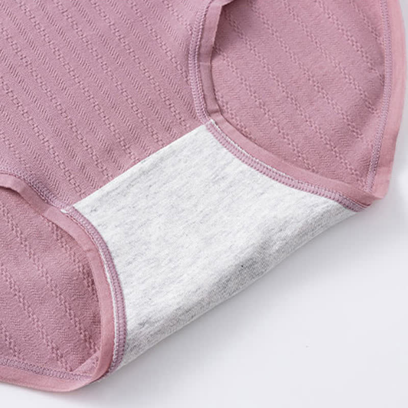 Pure Cotton High Waist Solid Color Comfy Panty(3 Packs)