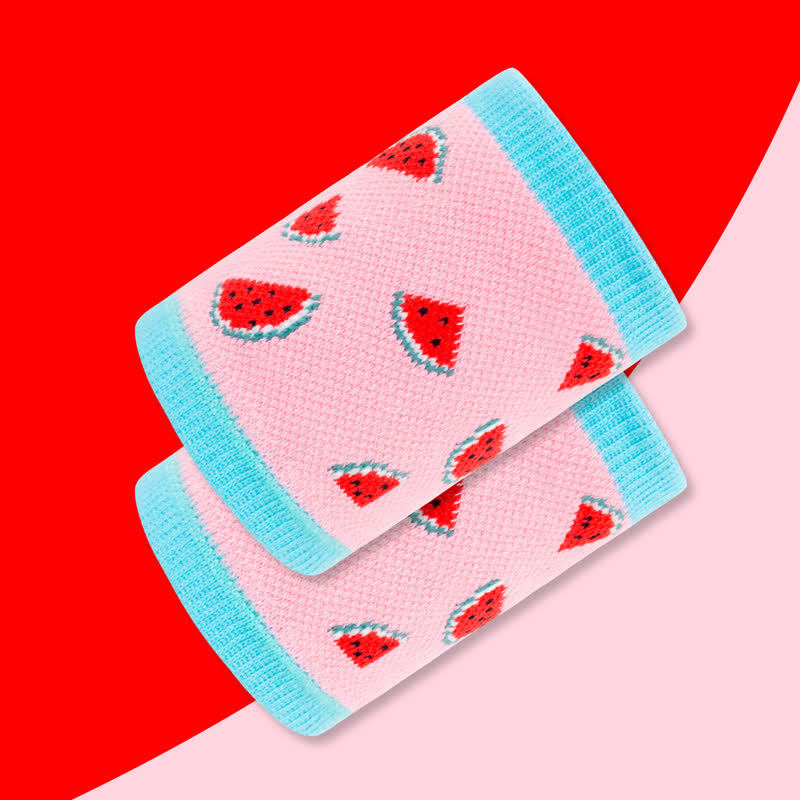 Fun Watermelon Pattern Wrist Sleeves(2 Pairs)
