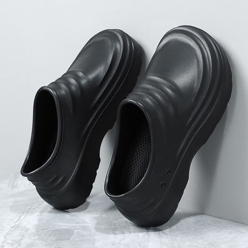 Solid Color Waterproof Non-slip Soft Sole Kitchen Shoes