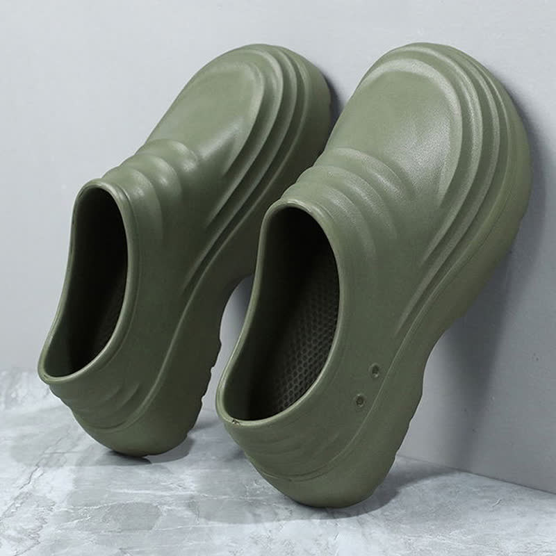 Solid Color Waterproof Non-slip Soft Sole Kitchen Shoes
