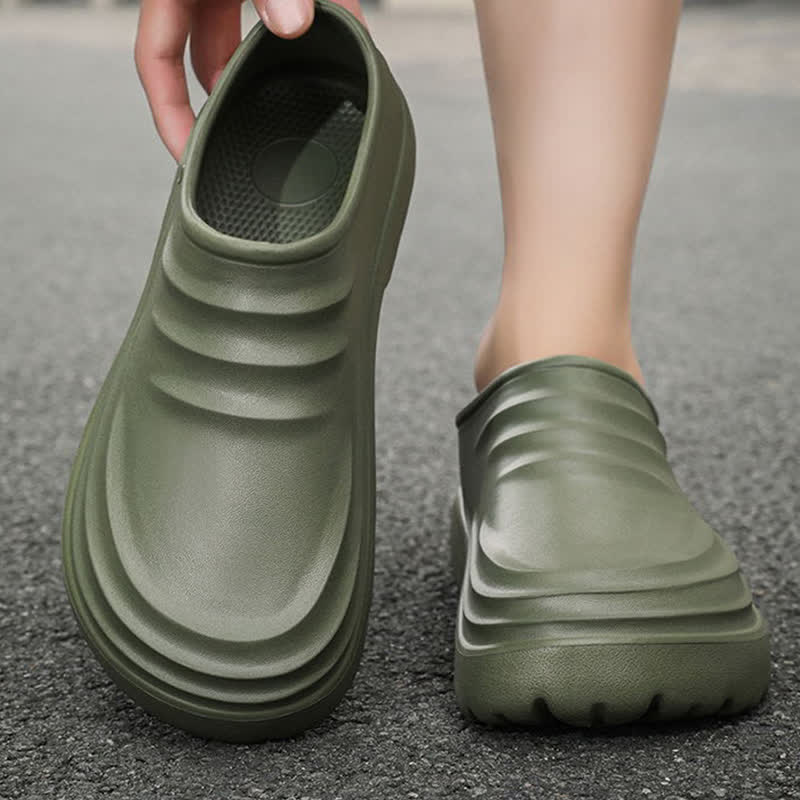 Solid Color Waterproof Non-slip Soft Sole Kitchen Shoes