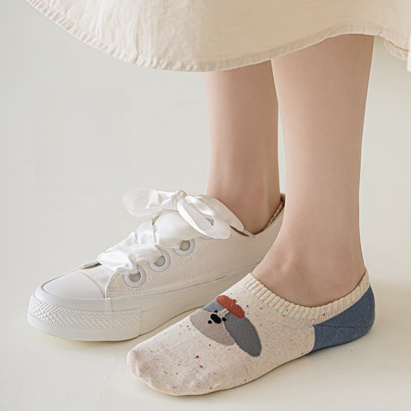 Cute Patterned No Show Socks(8 Pairs)