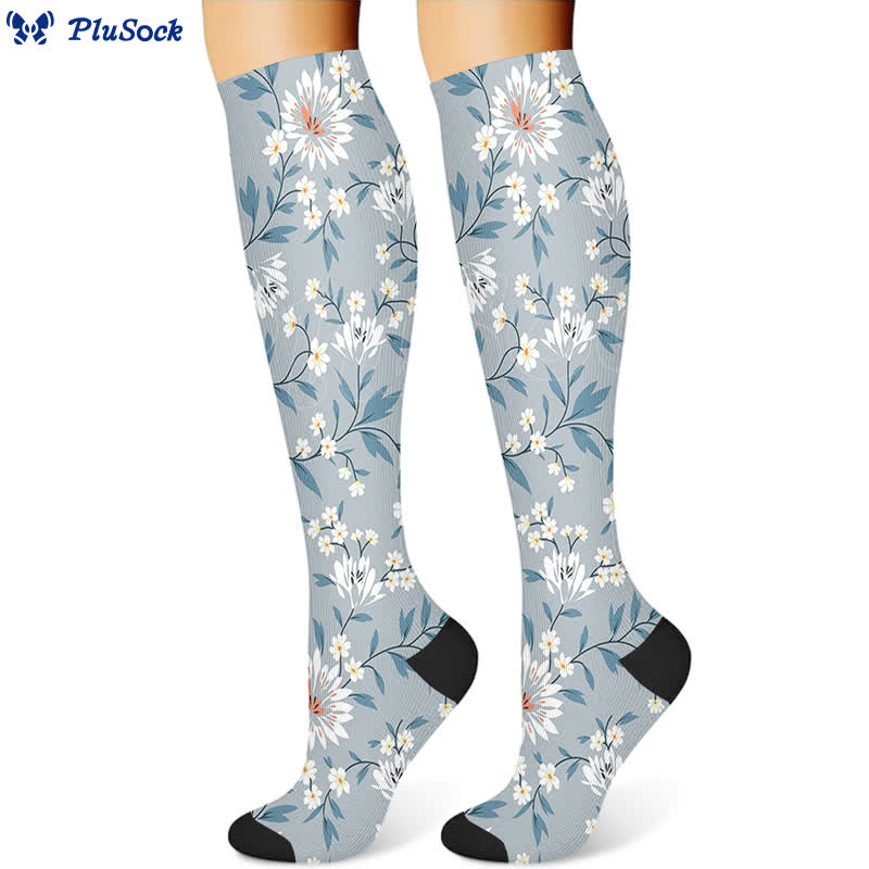 Luxurious Flower Compression Socks(3 Pairs)