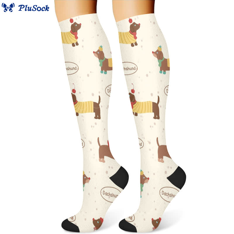 Dog Print Compression Socks(3 Pairs) - image 2