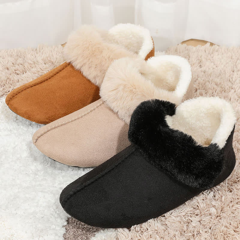 Plus Size Fluffy Non-slip Slippers