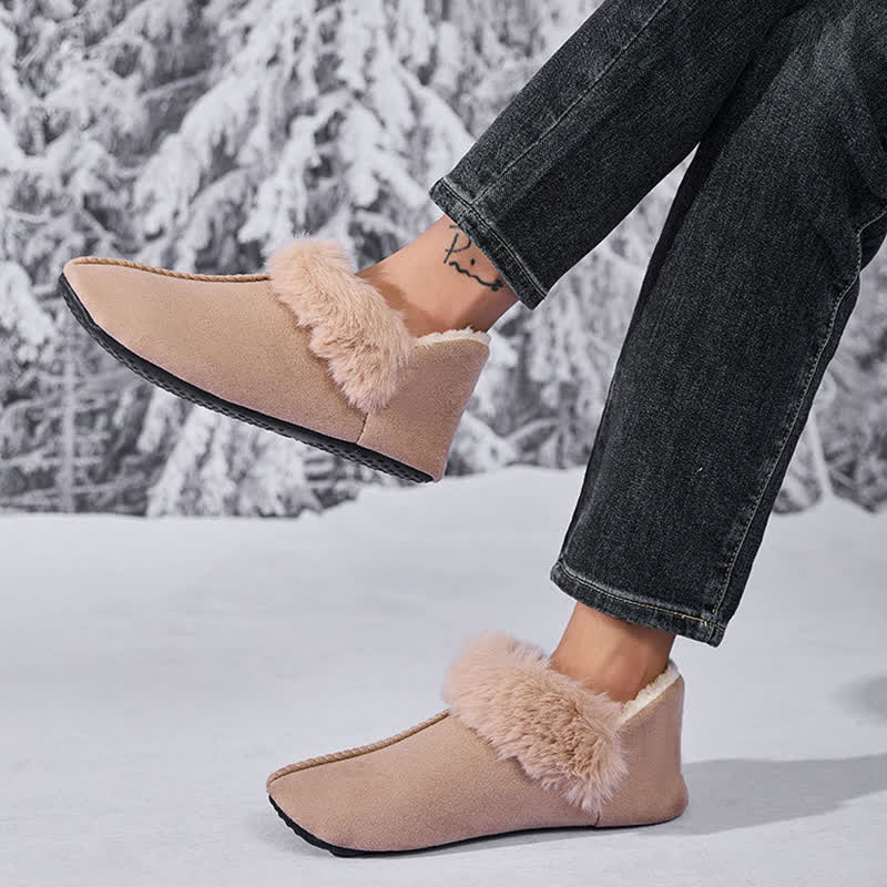 Plus Size Fluffy Non-slip Slippers