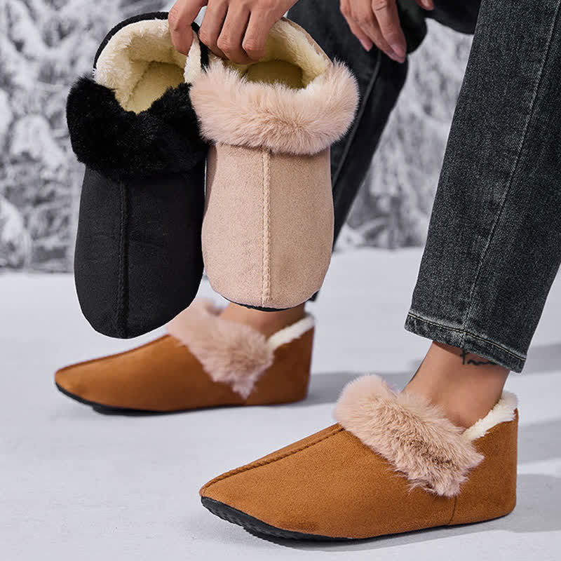 Plus Size Fluffy Non-slip Slippers