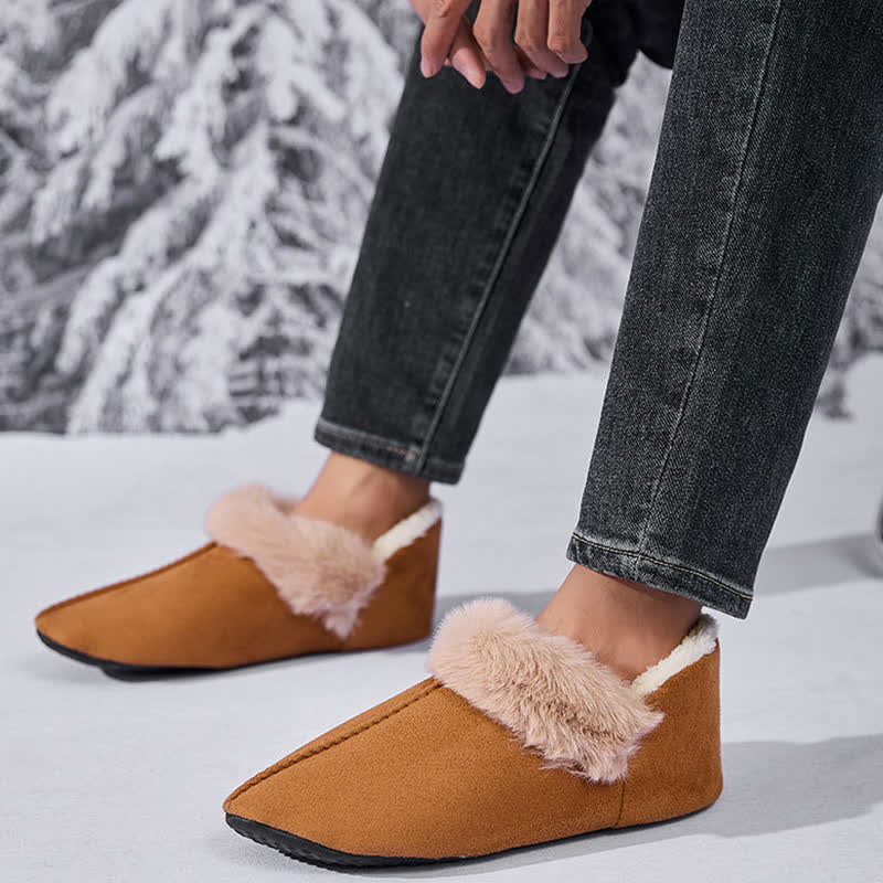 Plus Size Fluffy Non-slip Slippers