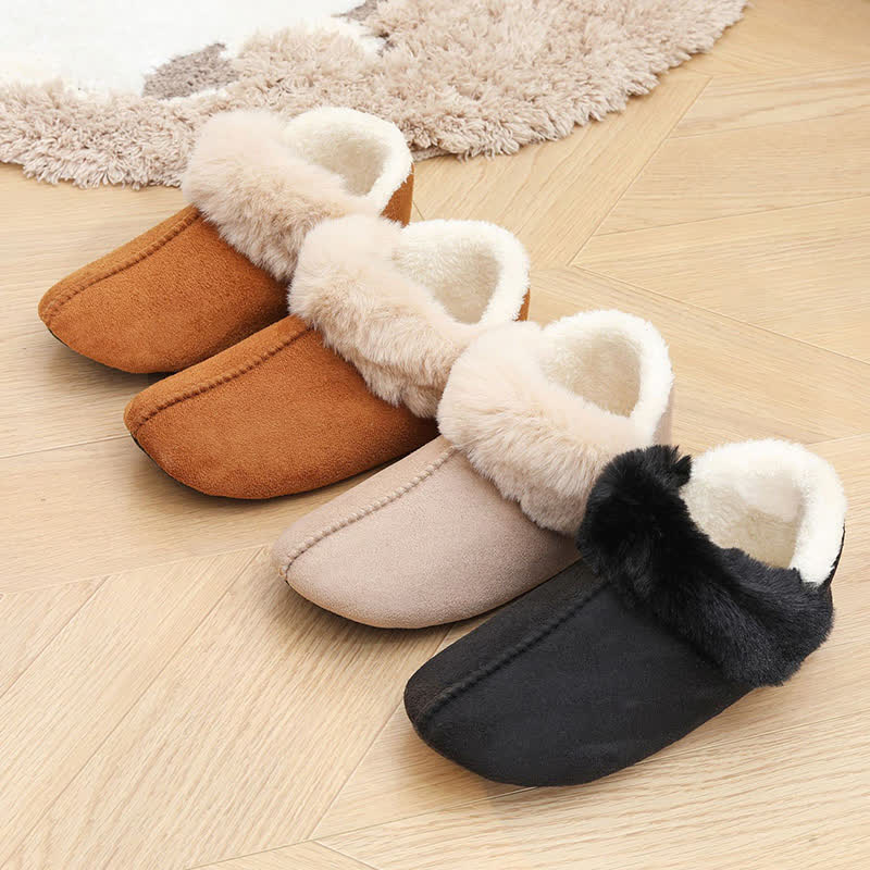 Plus Size Fluffy Non-slip Slippers
