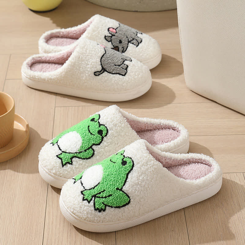 Plus Size Plush Animal Print Slippers - image 5