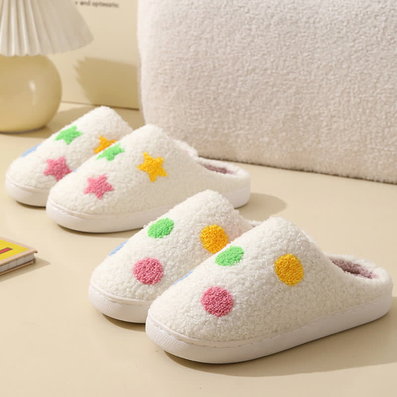 Plus Size Comfy Colorful Pattern Home Slippers