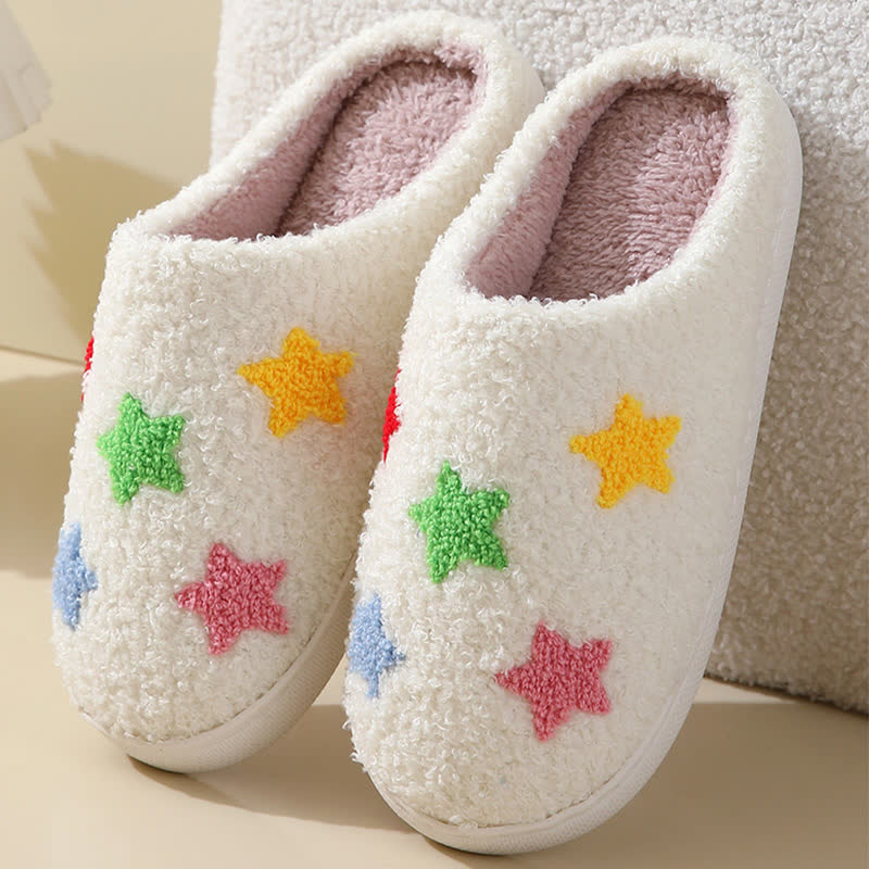 Plus Size Comfy Colorful Pattern Home Slippers