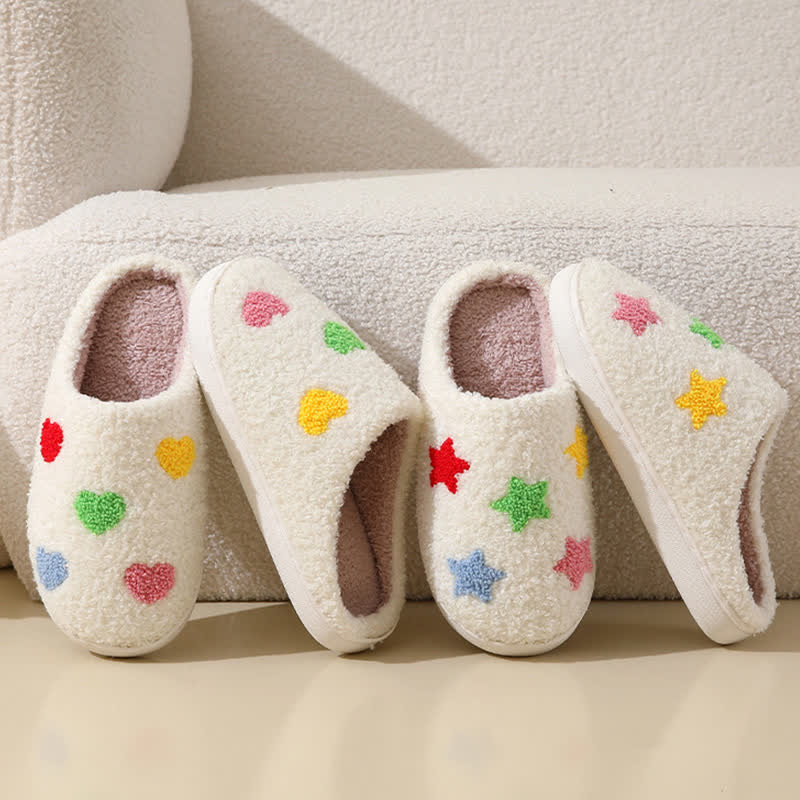 Plus Size Comfy Colorful Pattern Home Slippers