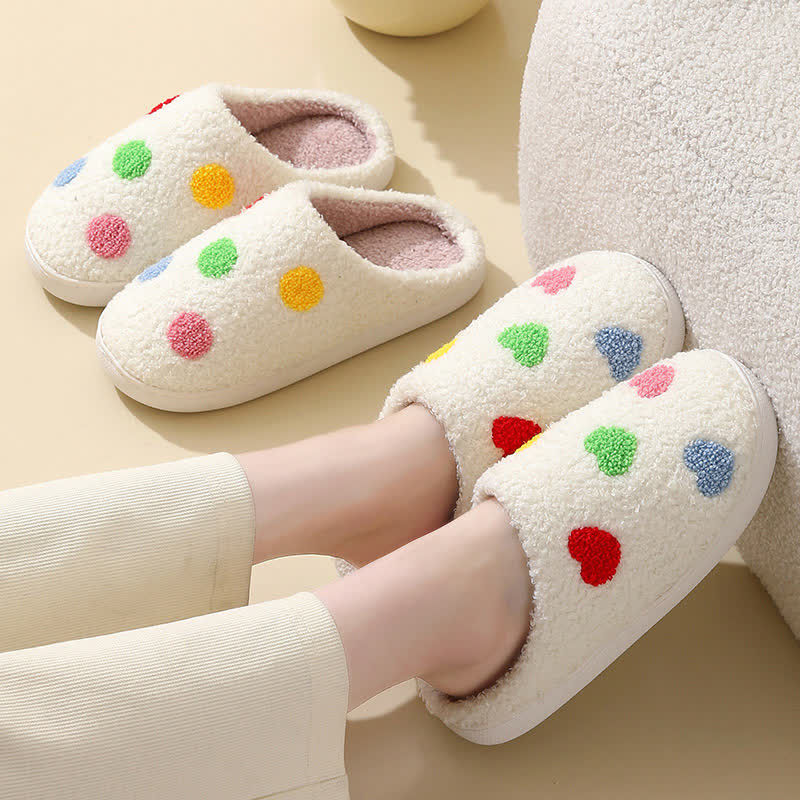 Plus Size Comfy Colorful Pattern Home Slippers