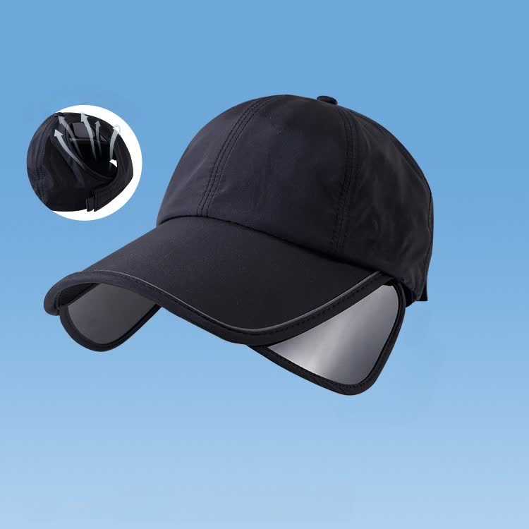 Outdoor Sun Protection Visor Hat - Black - One Size - image 7