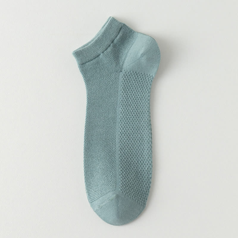 Mesh Breathable Thin Solid Color Ankle Socks(8 Pairs)