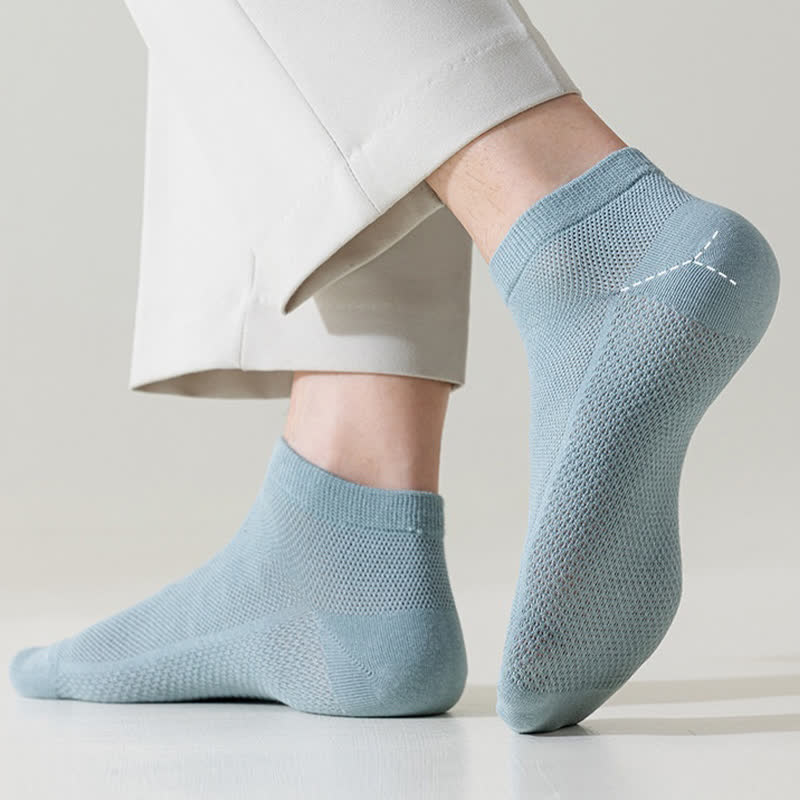 Mesh Breathable Thin Solid Color Ankle Socks(8 Pairs)