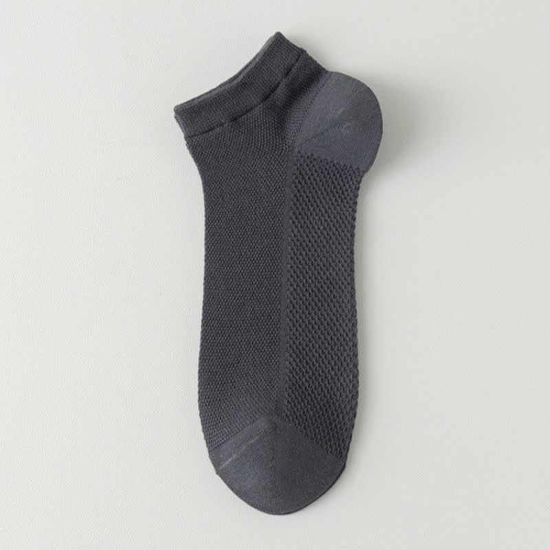 Mesh Breathable Thin Solid Color Ankle Socks(8 Pairs)
