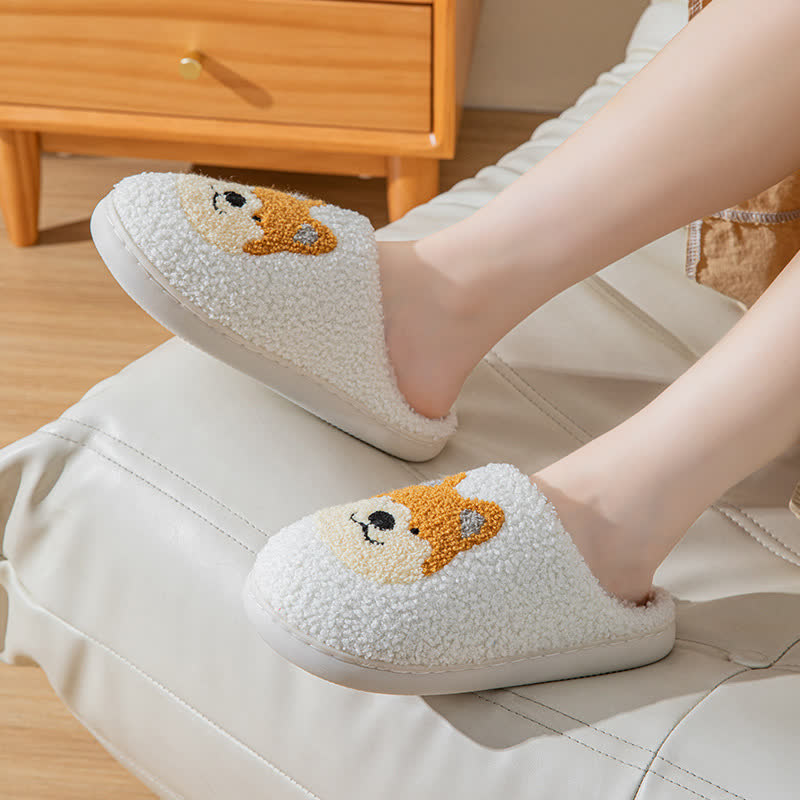 Cartoon Dog Fluffy Home Slippers - image 3