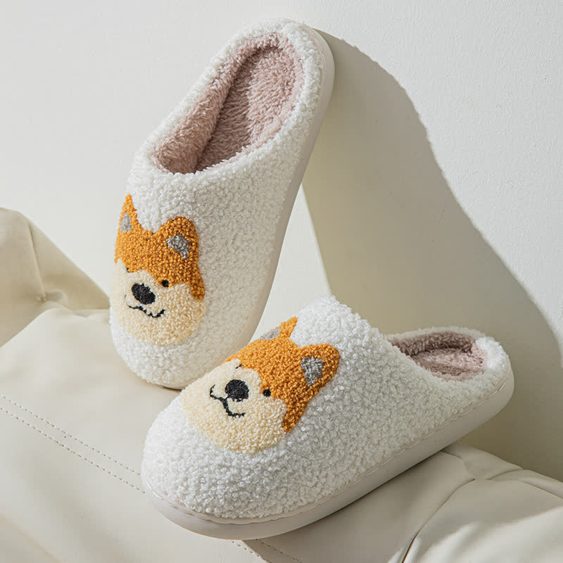Cartoon Dog Fluffy Home Slippers - image 8