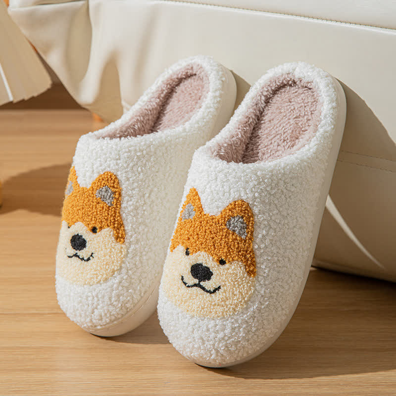 Cartoon Dog Fluffy Home Slippers - image 5
