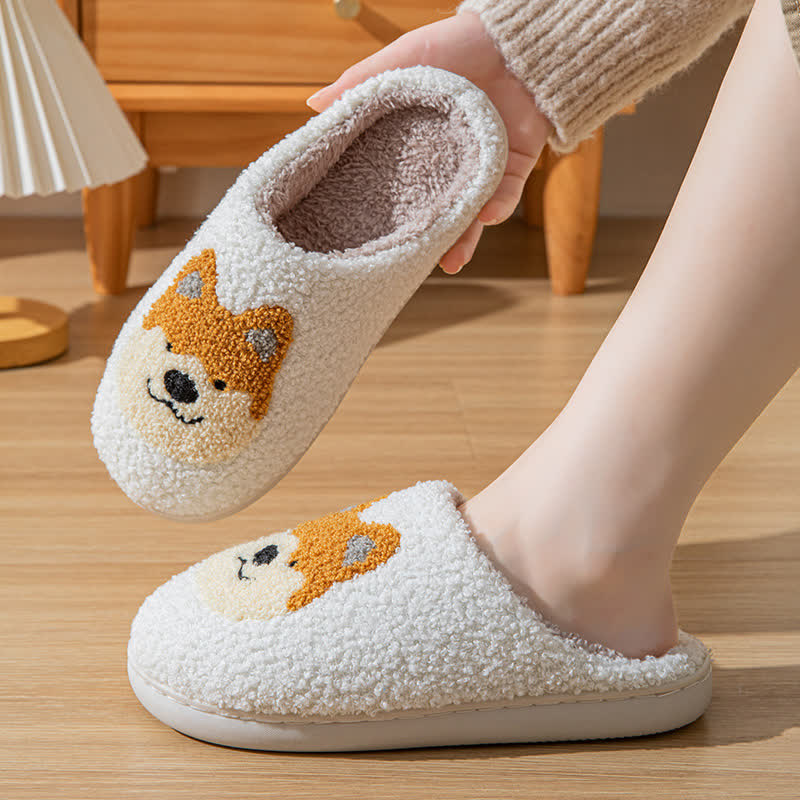 Cartoon Dog Fluffy Home Slippers - image 2