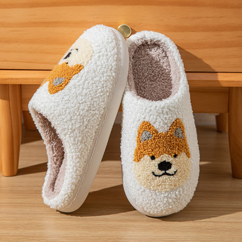 Cartoon Dog Fluffy Home Slippers - image 7